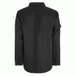 Men's Herringbone Long Sleeve Shirt Black (MLS2)