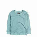 Front Clear Blue Ladies' Light Crewneck Sweater (LCT1)