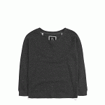 Front Black Fleck Ladies' Light Crewneck Sweater (LCT1)