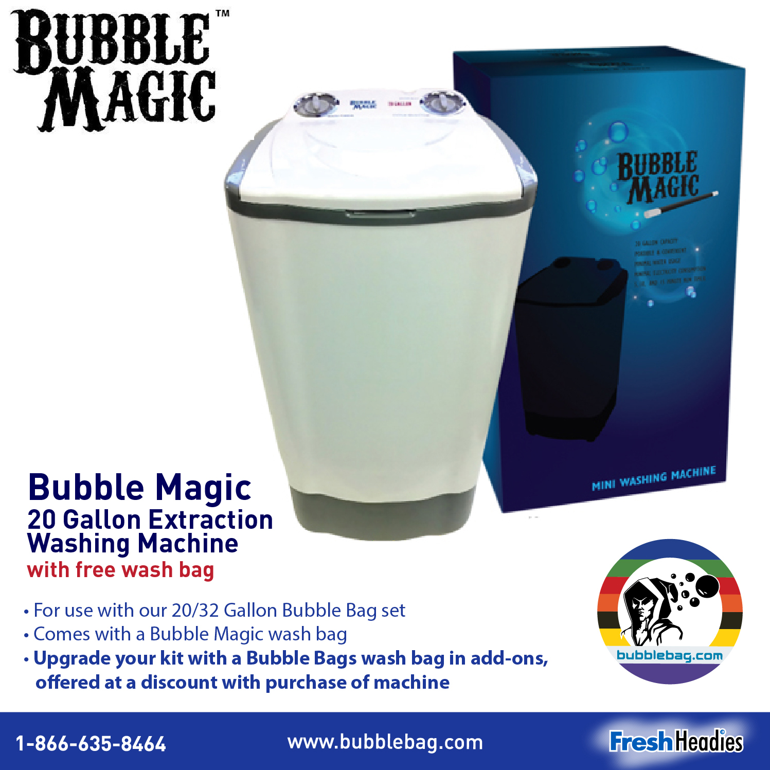 Bubble Magic 20 Gallon Extraction Washing Machine