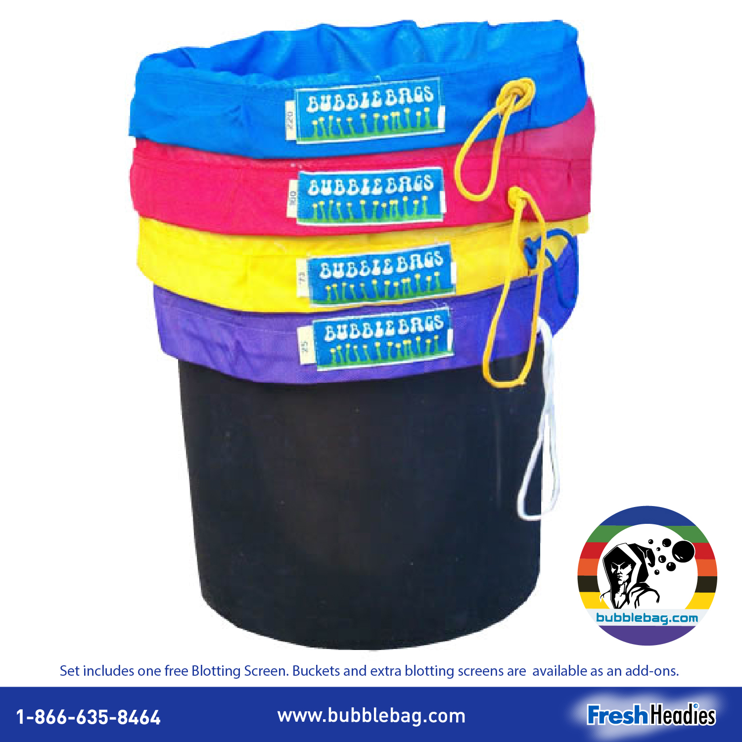 The Official Bubble Bags™ Standard Bubble 5-Gallon 4 Bag Kit M4 Bubble Bags 