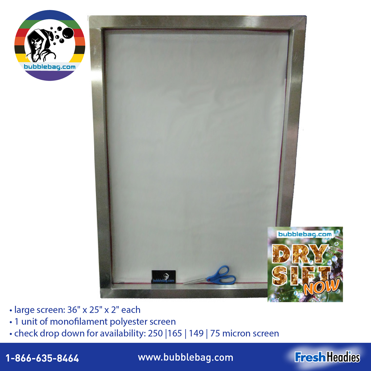 Dry Sift Herbal Extract System Screen Set - Large 2 Screens