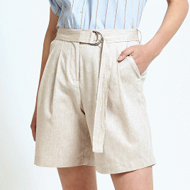 Ladies' Belted Wide Leg Shorts (LP-20002)