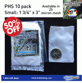 Press Headies Rosinbags: 10-pack Small 25µ  *50% off* (PHS10)
