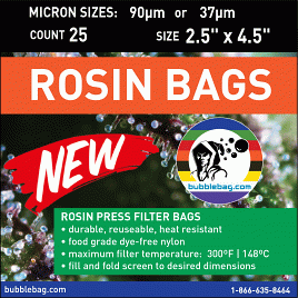 *NEW DESIGN* Bubble Bags Rosin Bags: 25-pack | 2.5" x 4.5"| 37µ or 90µ (RB)